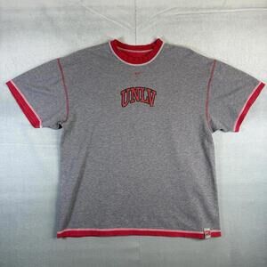 Vintage Nike Team UNLV Runnin Rebels Reversible T-Shirt Mens  XL Gray Red Swoosh